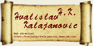 Hvalislav Kalajanović vizit kartica